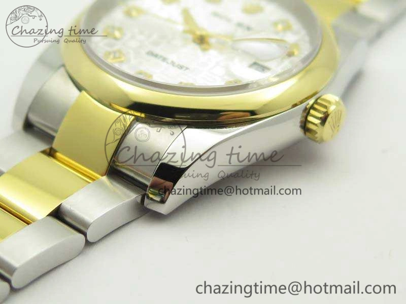 Datejust 116234 36mm DJF 1:1 Best Edition White Com Diam Dial On SS YG Oyster Bracelet SA3135 V HighPerformance 3488