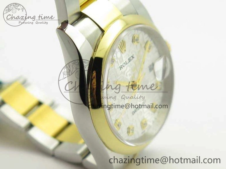 Datejust 116234 36mm DJF 1:1 Best Edition White Com Diam Dial On SS YG Oyster Bracelet SA3135 V HighPerformance 3488