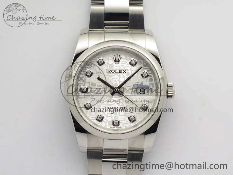 Datejust 116234 36mm DJF 1:1 Best Edition White Computer Diam Dial On SS Oyster Bracelet SA Sporty 3526