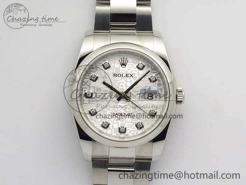 Datejust 116234 36mm DJF 1:1 Best Edition White Computer Diam Dial On SS Oyster Bracelet SA Sporty 3526