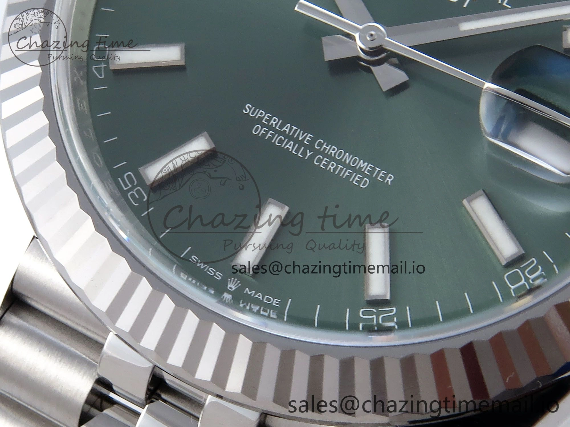 Datejust 126334 41mm Clean 1:1 Best Edition Green Stick Dial on SS Jubilee Bracelet VR Elegant 896