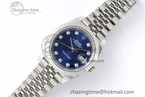 Thermal Datejust 126334 41mm Jubilee 904L SS SS Blue Moissanite Clean VR 1827