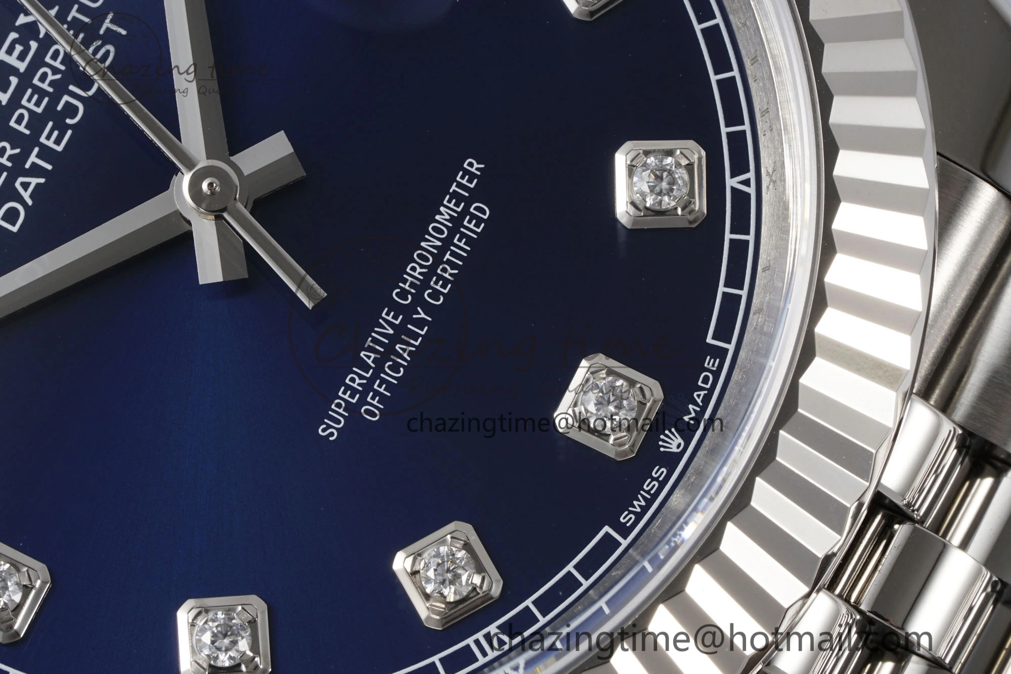 Thermal Datejust 126334 41mm Jubilee 904L SS SS Blue Moissanite Clean VR 1827
