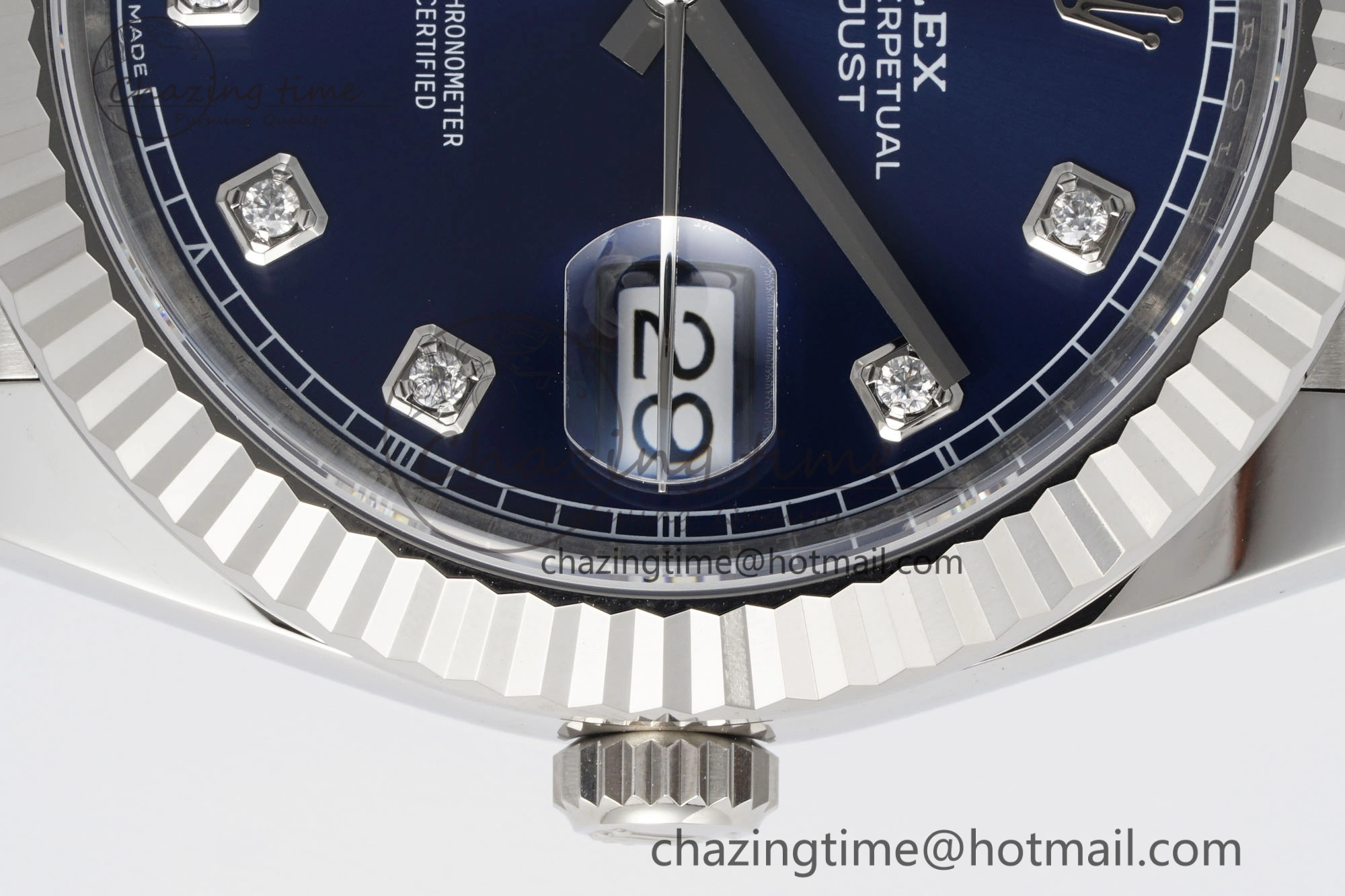 Thermal Datejust 126334 41mm Jubilee 904L SS SS Blue Moissanite Clean VR 1827
