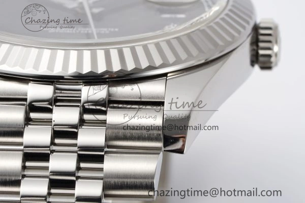 HighPerformance Datejust 126334 41mm Jubilee 904L SS SS Grey Moissanite Clean VR 1835
