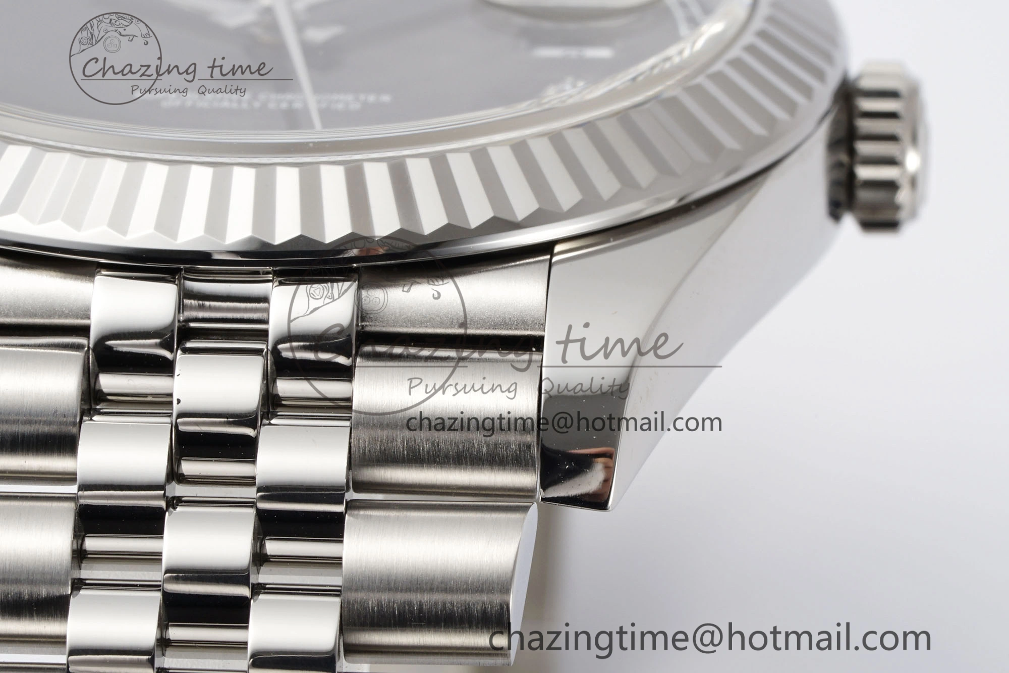 HighPerformance Datejust 126334 41mm Jubilee 904L SS SS Grey Moissanite Clean VR 1835