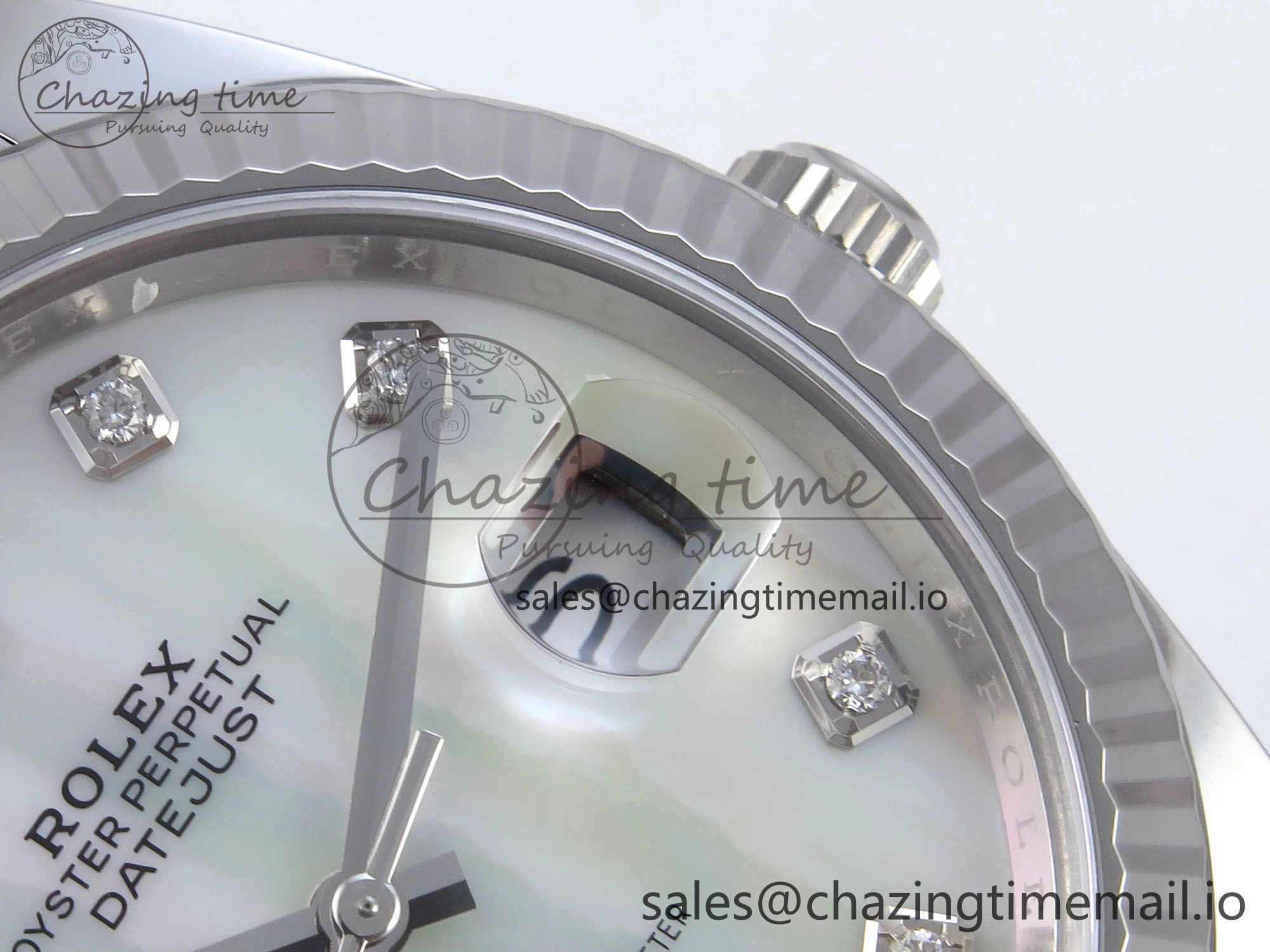 Datejust 126334 41mm SS Clean 1:1 Best Edition White Pearl Moissanite Dial on SS Jubilee Bracelet VR Compact 898