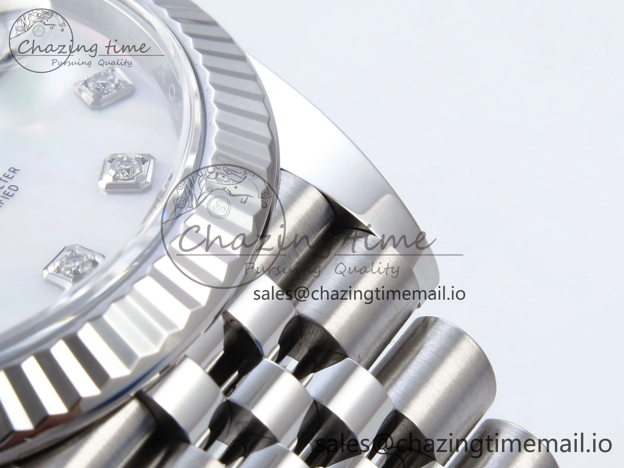 Datejust 126334 41mm SS Clean 1:1 Best Edition White Pearl Moissanite Dial on SS Jubilee Bracelet VR Compact 898
