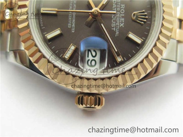 Datejust 28mm 279173 SS RG BP Maker Best Edition Dark Gray Dial on SS RG Jubilee Bracelet ETA Durable 10305