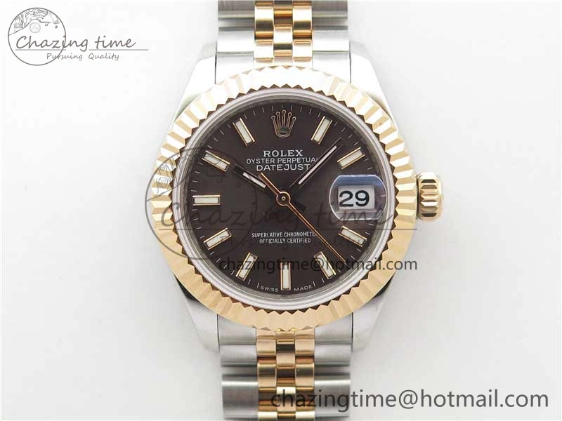 Datejust 28mm 279173 SS RG BP Maker Best Edition Dark Gray Dial on SS RG Jubilee Bracelet ETA Durable 10305
