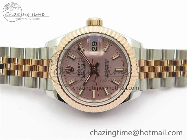 FreshLook Datejust 28mm 279173 SS RG BP Maker Best Edition Pink Dial on SS RG Jubilee Bracelet ETA 2583