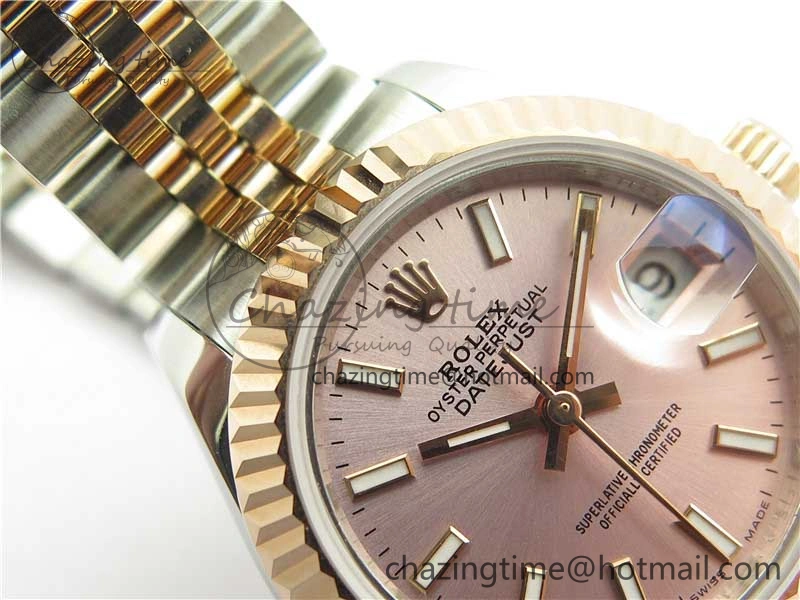 FreshLook Datejust 28mm 279173 SS RG BP Maker Best Edition Pink Dial on SS RG Jubilee Bracelet ETA 2583