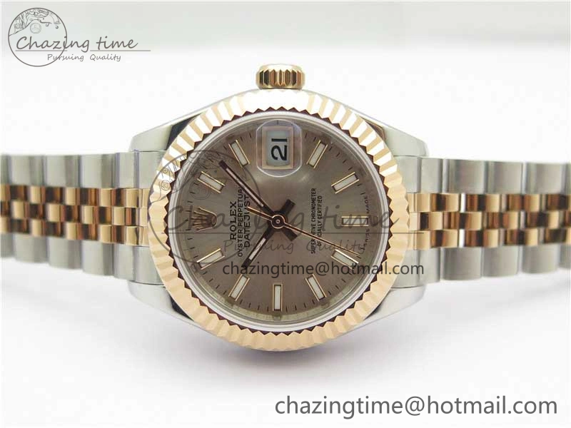Functional Datejust 28mm 279173 SS RG BP Maker Best Edition Silver Dial on SS RG Jubilee Bracelet ETA 10308