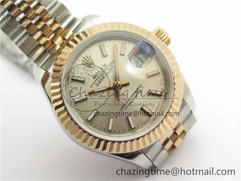Functional Datejust 28mm 279173 SS RG BP Maker Best Edition Silver Dial on SS RG Jubilee Bracelet ETA 10308