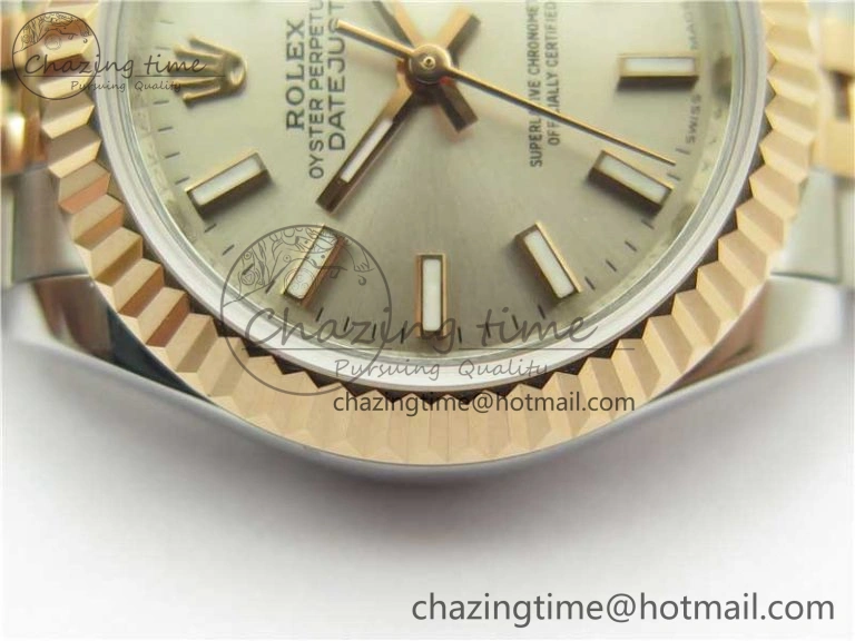 Functional Datejust 28mm 279173 SS RG BP Maker Best Edition Silver Dial on SS RG Jubilee Bracelet ETA 10308