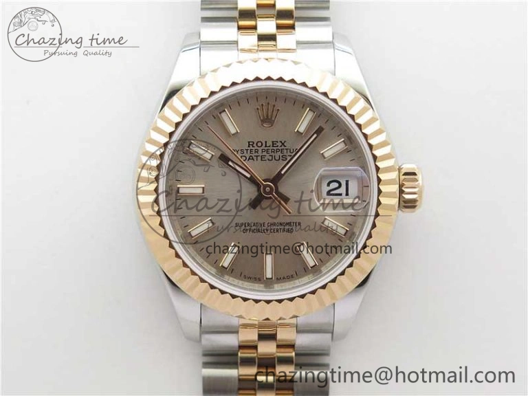 Functional Datejust 28mm 279173 SS RG BP Maker Best Edition Silver Dial on SS RG Jubilee Bracelet ETA 10308