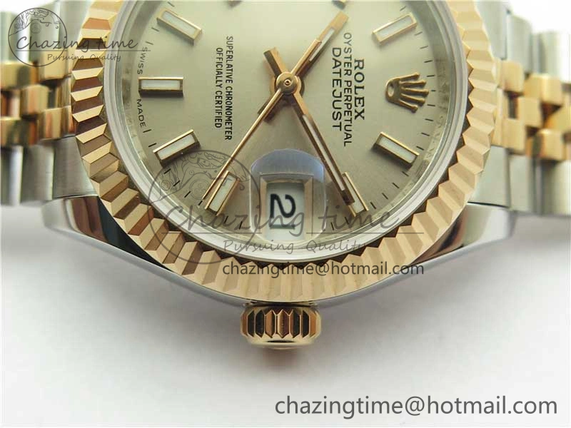 Functional Datejust 28mm 279173 SS RG BP Maker Best Edition Silver Dial on SS RG Jubilee Bracelet ETA 10308