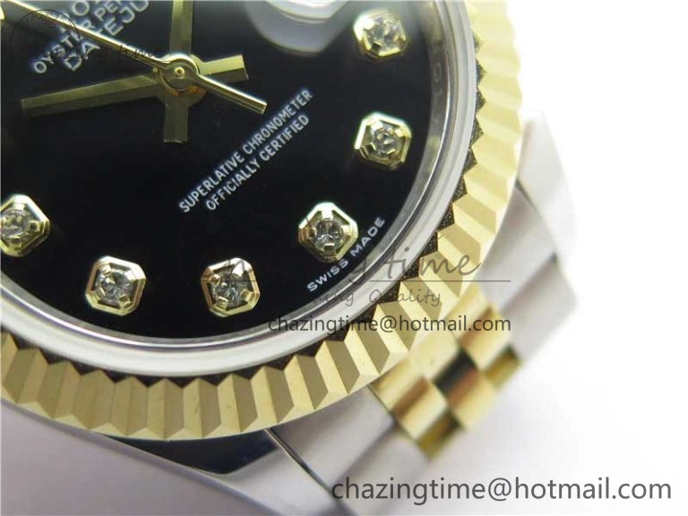 Functional Datejust 28mm 279173 SS YG BP Maker Best Edition Black Crystal Dial on SS YG Jubilee Bracelet ETA 2558
