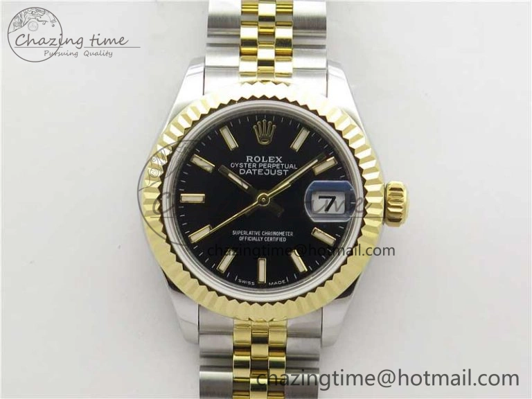 Datejust 28mm 279173 SS YG BP Maker Best Edition Black Dial on SS YG Jubilee Bracelet ETA DailyWear 10297