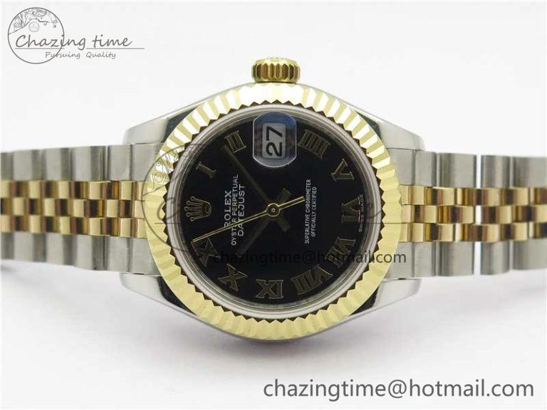 Datejust 28mm 279173 SS YG BP Maker Best Edition Black Roman Markers Dial on SS YG Jubilee Bracelet ETA Popular 2561