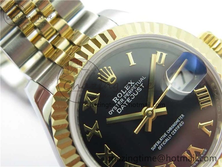Datejust 28mm 279173 SS YG BP Maker Best Edition Black Roman Markers Dial on SS YG Jubilee Bracelet ETA Popular 2561