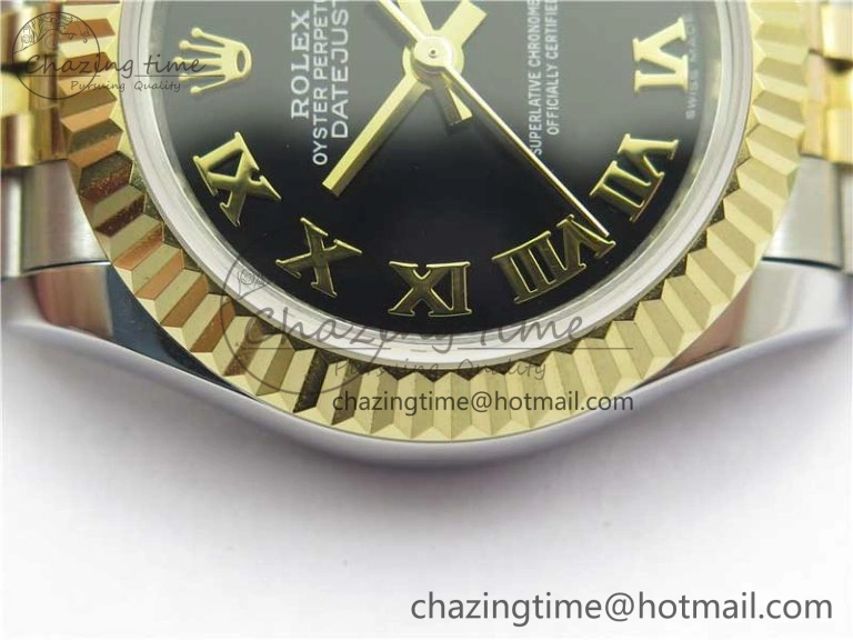 Datejust 28mm 279173 SS YG BP Maker Best Edition Black Roman Markers Dial on SS YG Jubilee Bracelet ETA Popular 2561