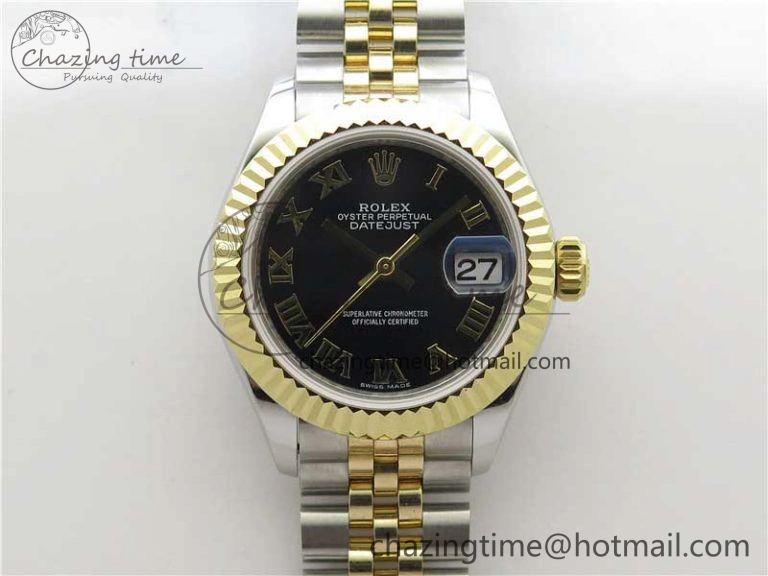 Datejust 28mm 279173 SS YG BP Maker Best Edition Black Roman Markers Dial on SS YG Jubilee Bracelet ETA Popular 2561