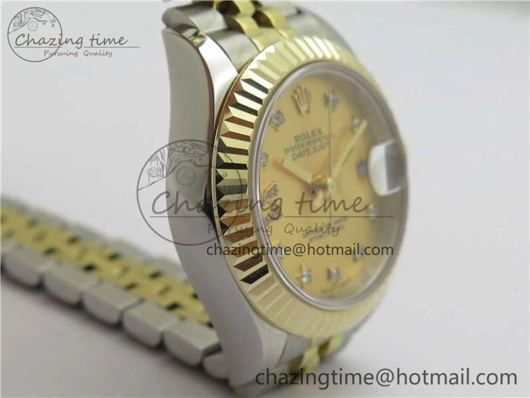 Chic Datejust 28mm 279173 SS YG BP Maker Best Edition Gold Crystal Dial on SS YG Jubilee Bracelet ETA 10295