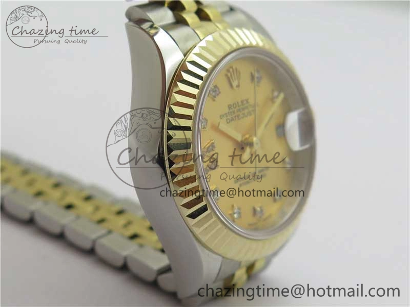 Chic Datejust 28mm 279173 SS YG BP Maker Best Edition Gold Crystal Dial on SS YG Jubilee Bracelet ETA 10295