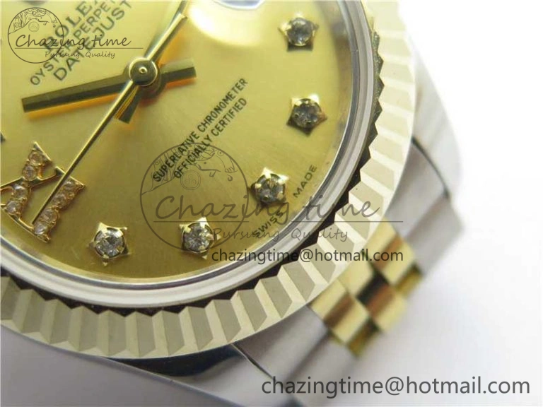 Chic Datejust 28mm 279173 SS YG BP Maker Best Edition Gold Crystal Dial on SS YG Jubilee Bracelet ETA 10295