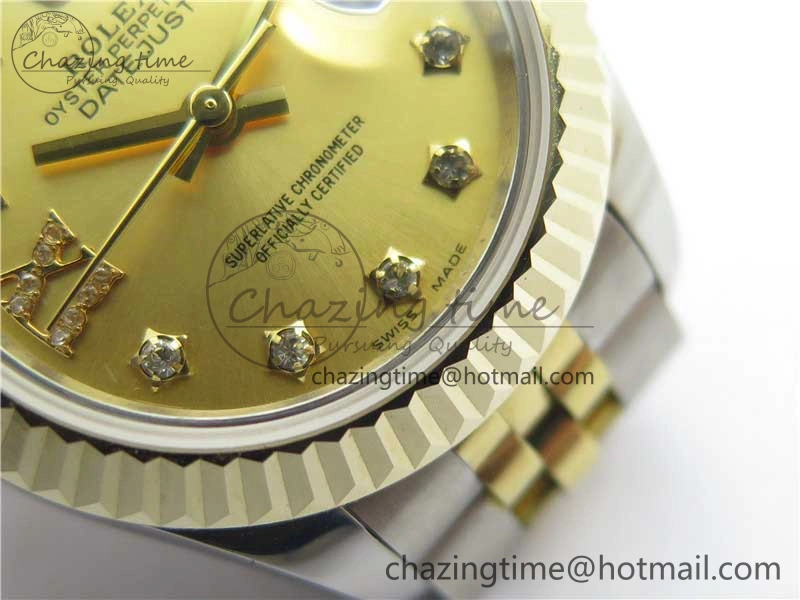 Chic Datejust 28mm 279173 SS YG BP Maker Best Edition Gold Crystal Dial on SS YG Jubilee Bracelet ETA 10295