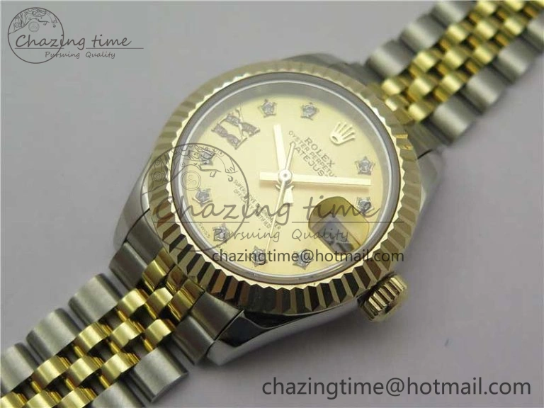 Chic Datejust 28mm 279173 SS YG BP Maker Best Edition Gold Crystal Dial on SS YG Jubilee Bracelet ETA 10295