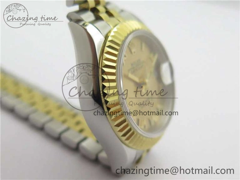SmoothTexture Datejust 28mm 279173 SS YG BP Maker Best Edition Gold Roman Markers Dial on SS YG Jubilee Bracelet ETA 10296