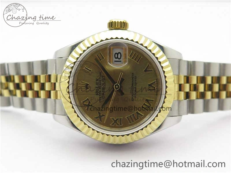 SmoothTexture Datejust 28mm 279173 SS YG BP Maker Best Edition Gold Roman Markers Dial on SS YG Jubilee Bracelet ETA 10296
