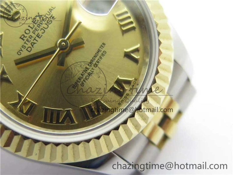 SmoothTexture Datejust 28mm 279173 SS YG BP Maker Best Edition Gold Roman Markers Dial on SS YG Jubilee Bracelet ETA 10296