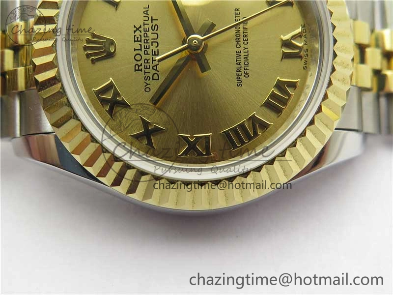 SmoothTexture Datejust 28mm 279173 SS YG BP Maker Best Edition Gold Roman Markers Dial on SS YG Jubilee Bracelet ETA 10296