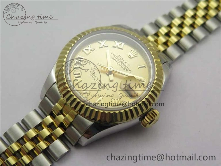 SmoothTexture Datejust 28mm 279173 SS YG BP Maker Best Edition Gold Roman Markers Dial on SS YG Jubilee Bracelet ETA 10296
