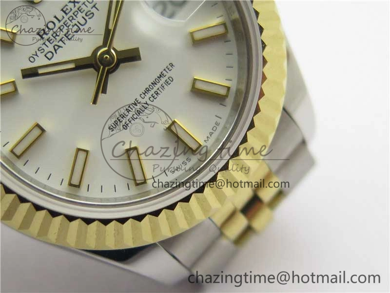 Datejust 28mm 279173 SS YG BP Maker Best Edition White Dial on SS YG Jubilee Bracelet ETA Practical 2565