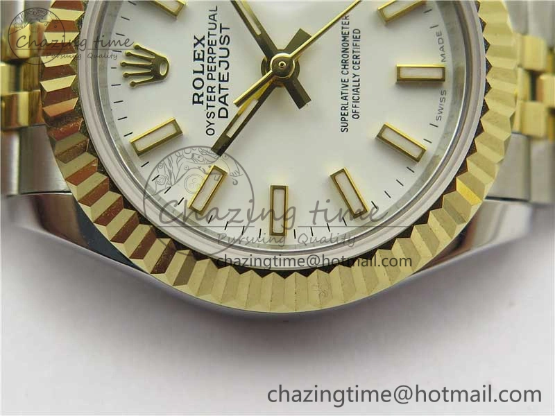 Datejust 28mm 279173 SS YG BP Maker Best Edition White Dial on SS YG Jubilee Bracelet ETA Practical 2565