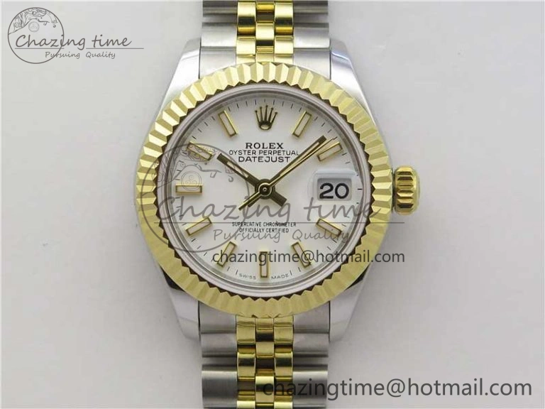 WeatherProof Datejust 28mm 279173 SS YG BP Maker Best Edition White Dial on SS YG Jubilee Bracelet ETA 10301