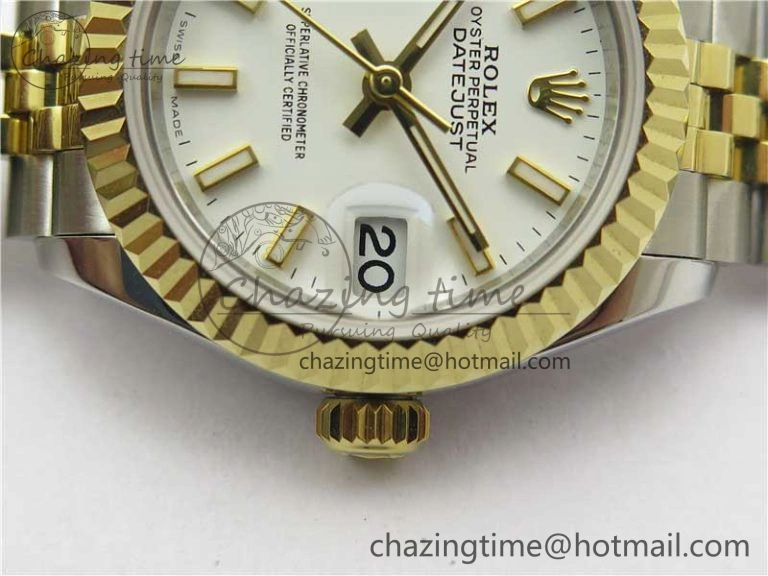 Datejust 28mm 279173 SS YG BP Maker Best Edition White Dial on SS YG Jubilee Bracelet ETA Practical 2565