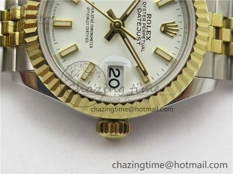 Datejust 28mm 279173 SS YG BP Maker Best Edition White Dial on SS YG Jubilee Bracelet ETA Practical 2565