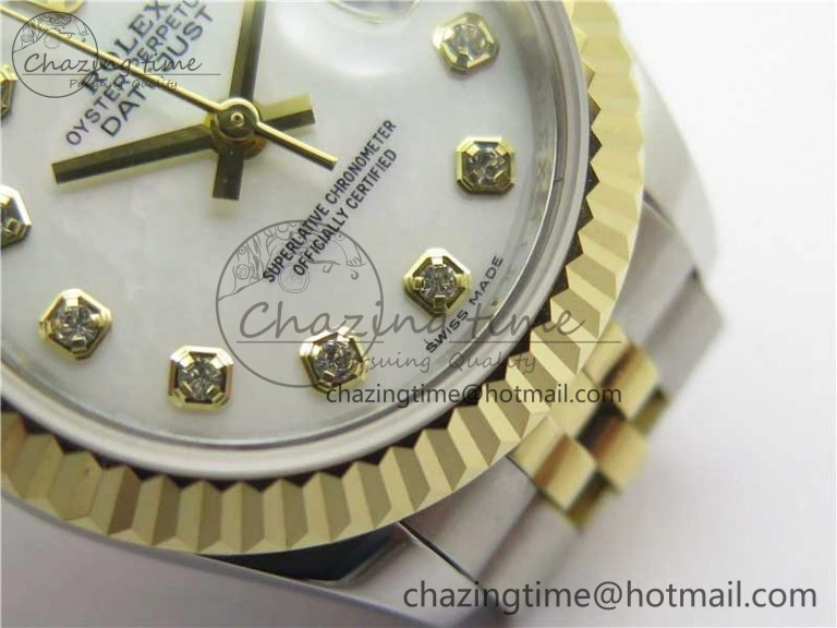 MultiPurpose Datejust 28mm 279173 SS YG BP Maker Best Edition White MOP Crystal Dial on SS YG Jubilee Bracelet ETA 2560