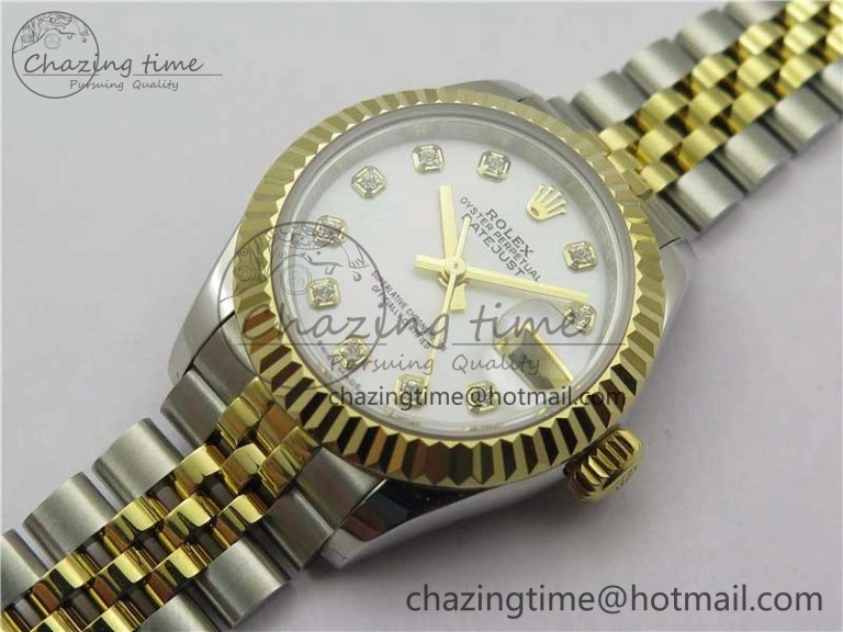 MultiPurpose Datejust 28mm 279173 SS YG BP Maker Best Edition White MOP Crystal Dial on SS YG Jubilee Bracelet ETA 2560