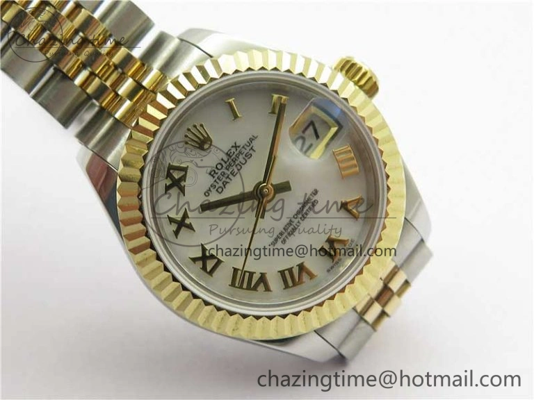 Datejust 28mm 279173 SS YG BP Maker Best Edition White Roman Markers Dial on SS YG Jubilee Bracelet ETA Versatile 2562