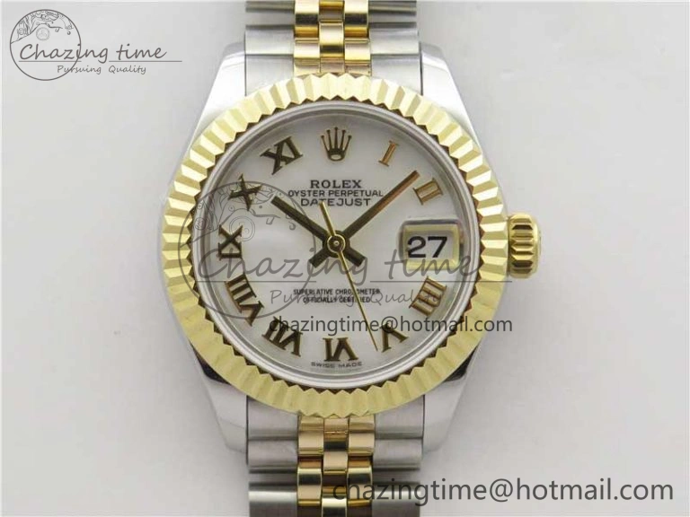 Datejust 28mm 279173 SS YG BP Maker Best Edition White Roman Markers Dial on SS YG Jubilee Bracelet ETA Versatile 2562