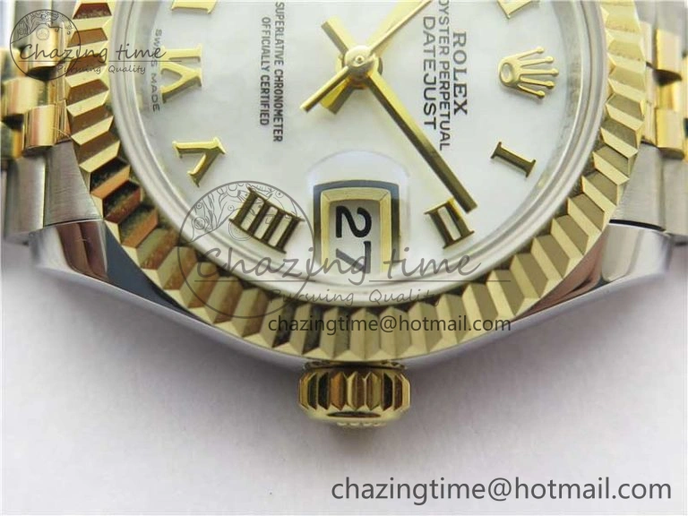 Datejust 28mm 279173 SS YG BP Maker Best Edition White Roman Markers Dial on SS YG Jubilee Bracelet ETA Versatile 2562