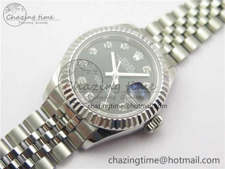 WaterResistant Datejust 28mm 279174 SS BP Maker Best Edition Black Crystal Dial on SS Jubilee Bracelet ETA 10322