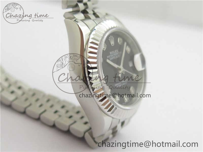 WaterResistant Datejust 28mm 279174 SS BP Maker Best Edition Black Crystal Dial on SS Jubilee Bracelet ETA 10322