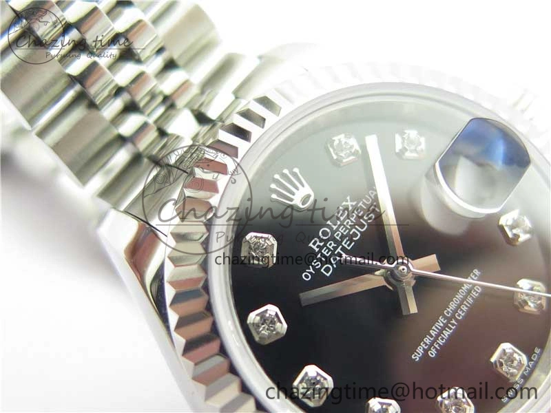 WaterResistant Datejust 28mm 279174 SS BP Maker Best Edition Black Crystal Dial on SS Jubilee Bracelet ETA 10322